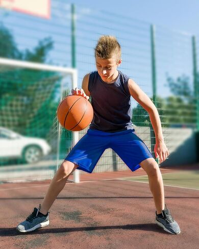 Runhit Boys Basketball Shorts Mesh Pockets Athletic Soccer Shorts for Youth Kids Running Gym PE Tennis Quick Dry Size 6–20 in Kuwait
