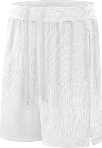 Runhit Boys Basketball Shorts Mesh Pockets Athletic Soccer Shorts for Youth Kids Running Gym PE Tennis Quick Dry Size 6–20 in Kuwait