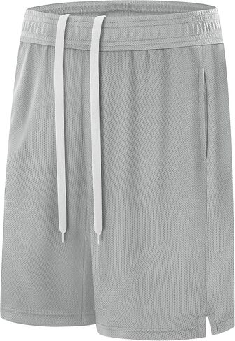 Runhit Boys Basketball Shorts Mesh Pockets Athletic Soccer Shorts for Youth Kids Running Gym PE Tennis Quick Dry Size 6–20 in Kuwait