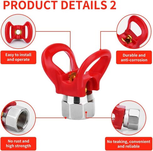 10 Pieces Airless Paint Sprayer Gun Accessory Set Equipped with 2 Extension rods 6 Spray Tips and 2 Nozzle Seats Suitable for Home Renovation .（109, 211, 313, 415, 517, 623） in Kuwait