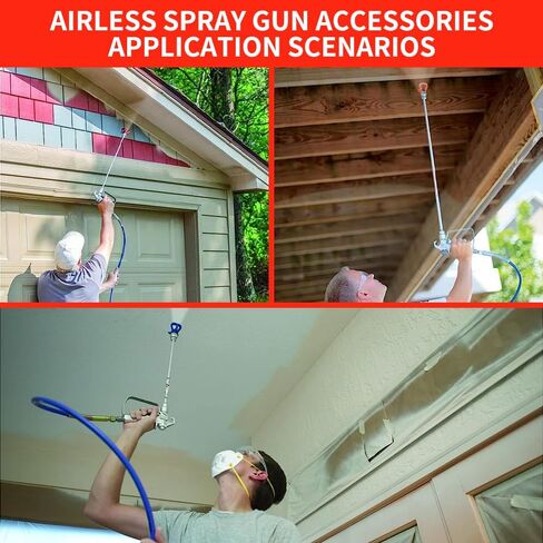 10 Pieces Airless Paint Sprayer Gun Accessory Set Equipped with 2 Extension rods 6 Spray Tips and 2 Nozzle Seats Suitable for Home Renovation .（109, 211, 313, 415, 517, 623） in Kuwait