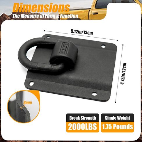 مرساة ربط لسرير الشاحنة شديدة التحمل تناسب Ford F150/F250/F350 2015-2025، بديلة لـ FL3Z-99000A64-B وFL3Z-9928408-AB، ملحقات ربط سرير صندوق الشحن (4 عبوات) in Kuwait