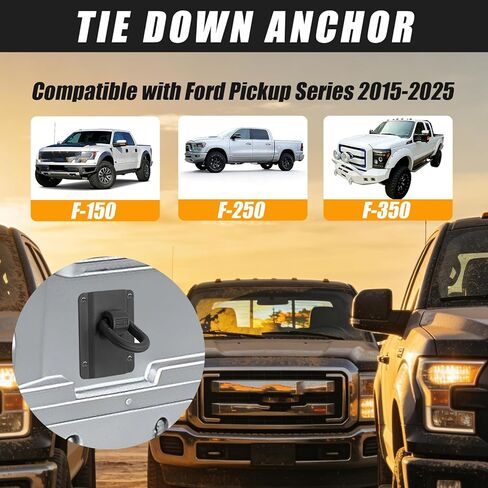 مرساة ربط لسرير الشاحنة شديدة التحمل تناسب Ford F150/F250/F350 2015-2025، بديلة لـ FL3Z-99000A64-B وFL3Z-9928408-AB، ملحقات ربط سرير صندوق الشحن (4 عبوات) in Kuwait