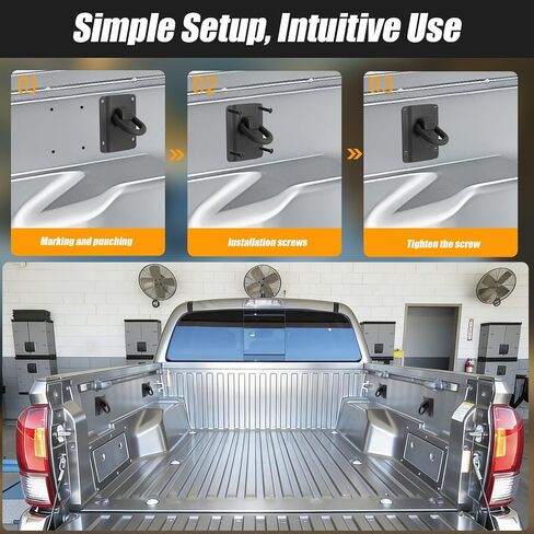 مرساة ربط لسرير الشاحنة شديدة التحمل تناسب Ford F150/F250/F350 2015-2025، بديلة لـ FL3Z-99000A64-B وFL3Z-9928408-AB، ملحقات ربط سرير صندوق الشحن (4 عبوات) in Kuwait