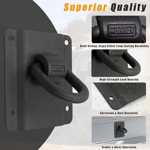 مرساة ربط لسرير الشاحنة شديدة التحمل تناسب Ford F150/F250/F350 2015-2025، بديلة لـ FL3Z-99000A64-B وFL3Z-9928408-AB، ملحقات ربط سرير صندوق الشحن (4 عبوات) in Kuwait