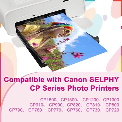 Hehua متوافق مع مجموعة الحبر والورق Canon Selphy KP108IN KP-108IN، 3 حبر ملون و108 ورقة صور 4x6، متوافق مع Canon Selphy CP1300 CP1500 CP1200 in Kuwait