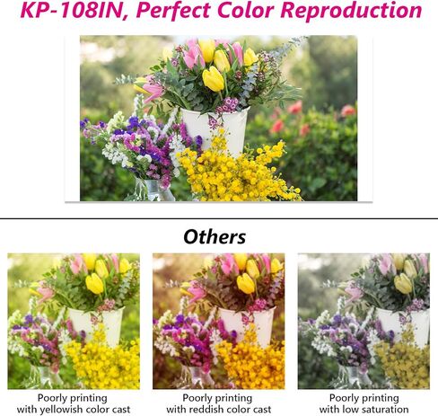 Hehua متوافق مع مجموعة الحبر والورق Canon Selphy KP108IN KP-108IN، 3 حبر ملون و108 ورقة صور 4x6، متوافق مع Canon Selphy CP1300 CP1500 CP1200 in Kuwait