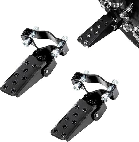 2 PCS Motorcycle Foot Pegs, 90 Degree Foldable Anti-slip Foot Pedal, Universal for Motorcycles Bicycles Dirt Bikes (Black) in Saudi Arabia