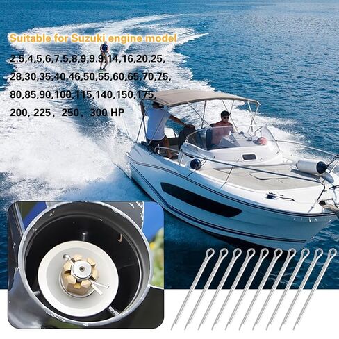 20 حزمة من دبابيس المروحة البحرية كوتر من الفولاذ المقاوم للصدأ طقم دبابيس كوتر للمحركات الخارجية لاستبدال أعمدة دعامة القارب، تتضمن توافق ساحب دبوس كوتر مع معظم الموديلات in Kuwait