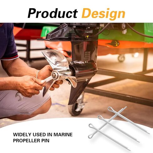 20 حزمة من دبابيس المروحة البحرية كوتر من الفولاذ المقاوم للصدأ طقم دبابيس كوتر للمحركات الخارجية لاستبدال أعمدة دعامة القارب، تتضمن توافق ساحب دبوس كوتر مع معظم الموديلات in Kuwait