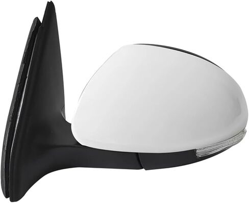 Driver Side View Mirror Assembly, Black and White, Power-Adjustable with LED Turn Signal, Exterior Replacement Part in Saudi Arabia