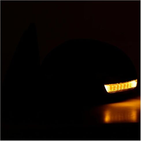 Driver Side View Mirror Assembly, Black and White, Power-Adjustable with LED Turn Signal, Exterior Replacement Part in Saudi Arabia