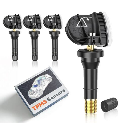 مستشعر ضغط الإطارات TPMS GM مبرمج مسبقًا 433 ميجا هرتز متوافق مع GMC Sierra(19-25)|Acadia(16-23)|Yukon(20-25)/Cadillac Escalade(21-25)|XT5(17-25)|XT4(19-23)/OE:13598773 (مجموعة من 4) in Kuwait