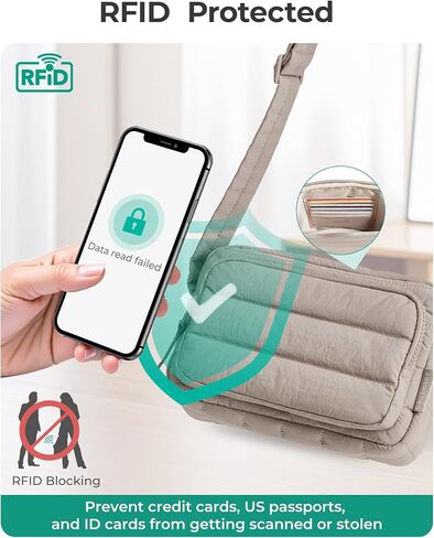 حقائب كروس من باغسمارت للنساء، محافظ منتفخة للنساء مع فتحات حجب RFID، حقائب يد ومحفظة صغيرة in Kuwait