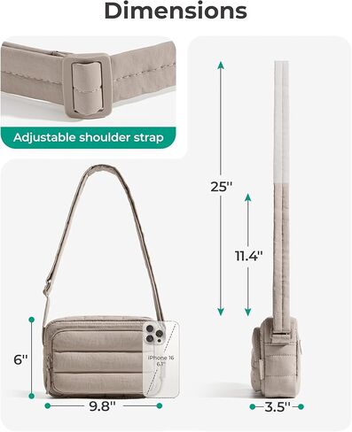 حقائب كروس من باغسمارت للنساء، محافظ منتفخة للنساء مع فتحات حجب RFID، حقائب يد ومحفظة صغيرة in Kuwait
