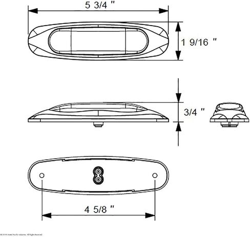 United Pacific 39401 - Clearance/Marker Light - Red Led/Clear Lens, With Reflector, 4 Led in Saudi Arabia