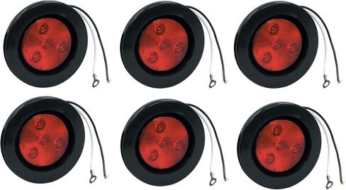 Buyers 5622514 2-1/2" Round 1 Led Red Marker Light W/Grommet & Plug - Lot of 6 in Saudi Arabia