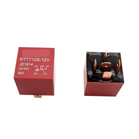 مرحل عالي التحمل مقاوم للماء 4/5Pin DC 24V 12V 80A للمصابيح الأمامية مرحل السيارة (أحمر 80A 12V 5Pin) in Saudi Arabia