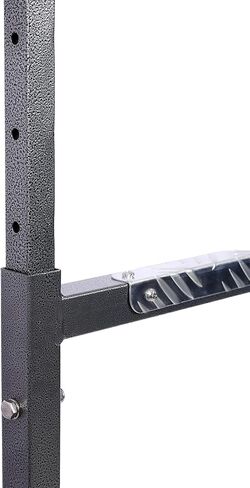 سلم الباب الخلفي العالمي مع خطوات الألومنيوم المضادة للانزلاق للشاحنات الصغيرة، سلم سرير الشاحنة القابل للطي عالي التحمل، أقدام مطاطية من الفولاذ المقاوم للصدأ، براغي سداسية ذاتية الحفر لسهولة التركيب باللون الأسود الفولاذي in Kuwait