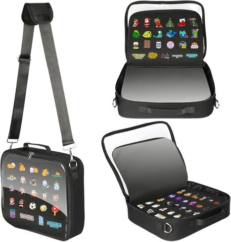 كتاب عرض دبوس المينا، كتاب تجارة دبوس ذو غلاف صلب من مادة EVA مكون من 20 صفحة، لوحة عرض دبوس مع أشرطة كتف، علبة عرض دبوس لهواة الجمع، لتخزين دبابيس المينا، والدبابيس الرياضية، والأقراط in Kuwait