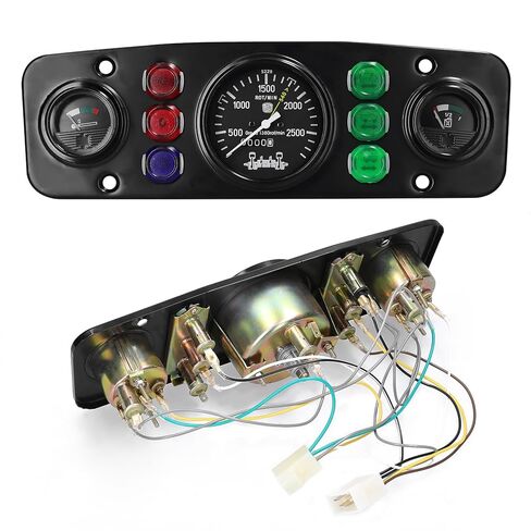 Multi Functional Car Instrument Gauge with Tachometer Fuel and Temperature Monitor - 12V Universal Automotive Assembly Featuring 6 Warning Lights for Real Time Vehicle Status in Saudi Arabia