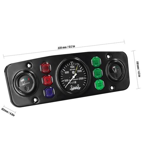 Multi Functional Car Instrument Gauge with Tachometer Fuel and Temperature Monitor - 12V Universal Automotive Assembly Featuring 6 Warning Lights for Real Time Vehicle Status in Saudi Arabia
