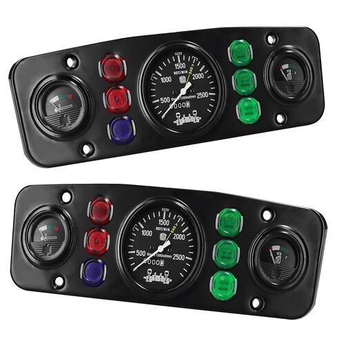 Multi Functional Car Instrument Gauge with Tachometer Fuel and Temperature Monitor - 12V Universal Automotive Assembly Featuring 6 Warning Lights for Real Time Vehicle Status in Saudi Arabia
