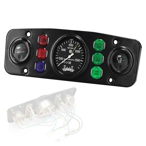 Multi Functional Car Instrument Gauge with Tachometer Fuel and Temperature Monitor - 12V Universal Automotive Assembly Featuring 6 Warning Lights for Real Time Vehicle Status in Saudi Arabia