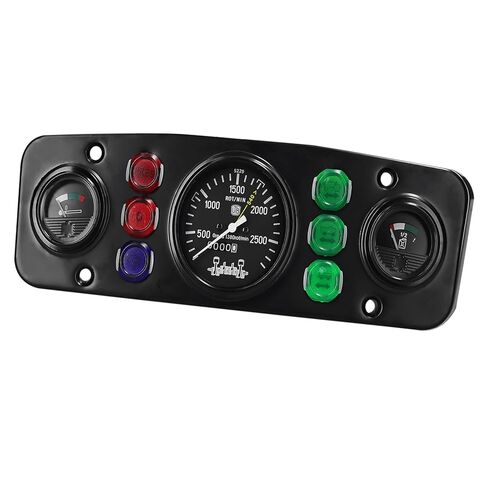 Multi Functional Car Instrument Gauge with Tachometer Fuel and Temperature Monitor - 12V Universal Automotive Assembly Featuring 6 Warning Lights for Real Time Vehicle Status in Saudi Arabia