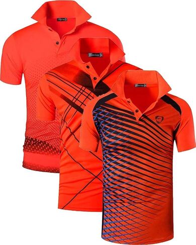 3 Pack Men's Short Sleeve Fit Sport Polo Tee Shirts T-Shirts Tshirt Tops Poloshirt Golf Tennis Pickleball LSL195 in Saudi Arabia