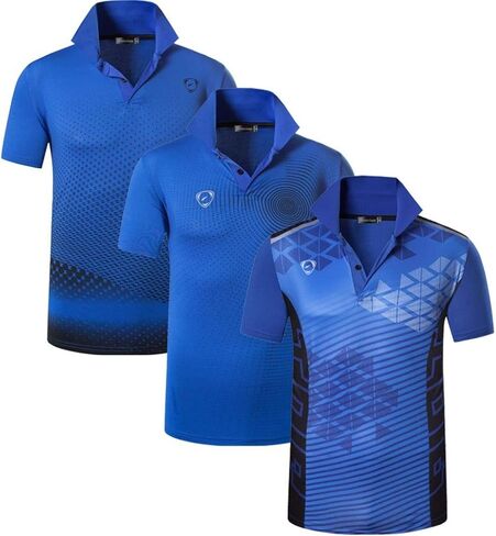3 Pack Men's Short Sleeve Fit Sport Polo Tee Shirts T-Shirts Tshirt Tops Poloshirt Golf Tennis Pickleball LSL195 in Saudi Arabia