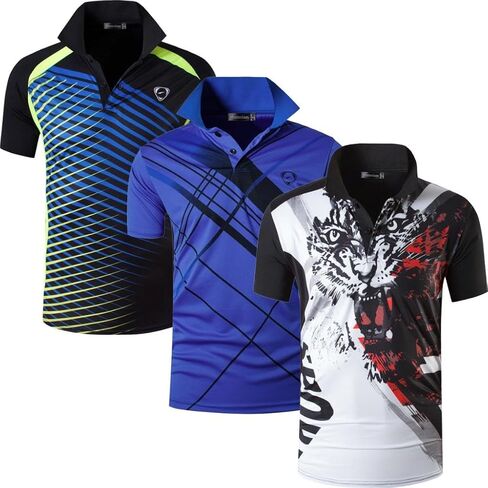 3 Pack Men's Short Sleeve Fit Sport Polo Tee Shirts T-Shirts Tshirt Tops Poloshirt Golf Tennis Pickleball LSL195 in Saudi Arabia