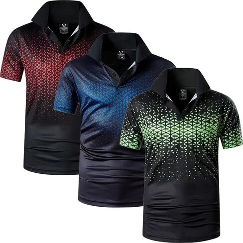 3 Pack Men's Short Sleeve Fit Sport Polo Tee Shirts T-Shirts Tshirt Tops Poloshirt Golf Tennis Pickleball LSL195 in Saudi Arabia