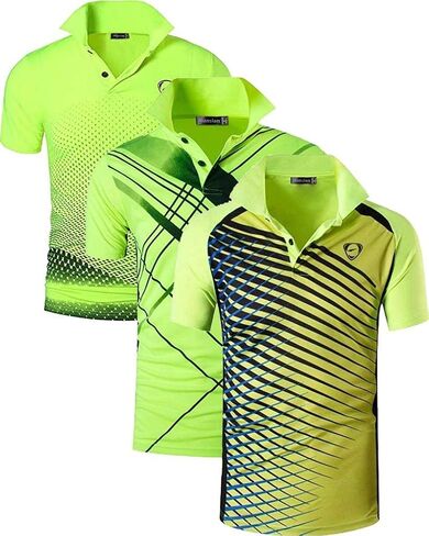 3 Pack Men's Short Sleeve Fit Sport Polo Tee Shirts T-Shirts Tshirt Tops Poloshirt Golf Tennis Pickleball LSL195 in Saudi Arabia