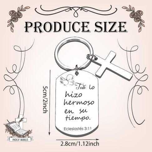 Spanish Christian Keychain Set: Encouraging Bible Verses - Religious Gift Set for Women and Men - Pack of 10 in Saudi Arabia