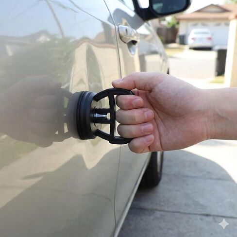 Car Dent Puller, Powerful Suction for Paintless Dent Removal, 56mm Auto Body Repair Tool for Small Dings, Glass Lifting, and Smooth Surface Moving (Black) in Saudi Arabia