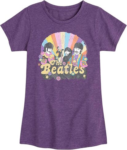 HYBRID APPAREL - The Beatles - Retro Flower Illustration - Girls Toddler and Youth Short Sleeve Graphic T-Shirt in Saudi Arabia