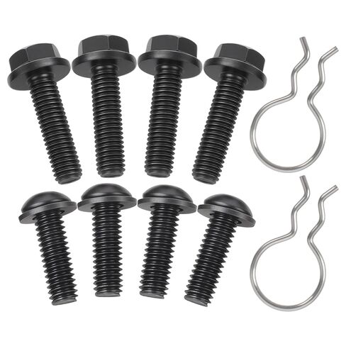 مجموعة مسامير التثبيت ودبابيس التثبيت لدعامة المقعد الخلفي، متوافقة مع Jeep Wrangler TJ 1997-2002، تحل محل أجهزة 6506459AA / 6504571، الفئة 10.9 والصف 8 in Kuwait