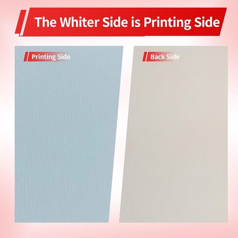 350g Premium Printable Cotton Fabric Sheets for Inkjet Printer - 8.5x11 Inch, 20 Sheets,100% Real Cotton Canvas with Matte Finish for Photo Printing,Craft Projects in Saudi Arabia