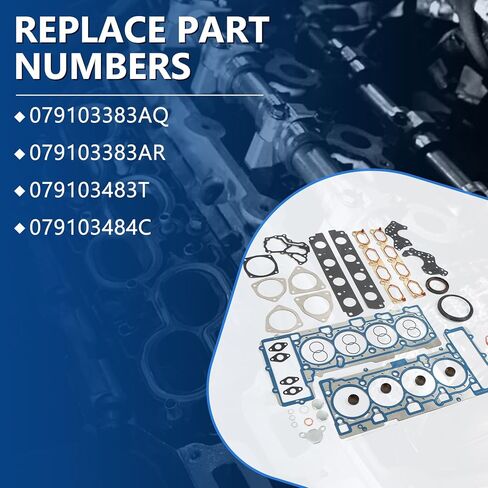 079103383AQ Engine Overhaul Rebuild Gaskets Seals Kit Fits for Audi S5 A6 A8 Q7 R8, Fits for VW Touareg 4.2 V8 DOHC BVJ BAR, Replace OE 079103383AQ in Saudi Arabia