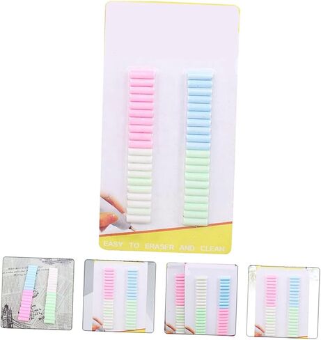 NOLITOY 160pcs Electric Eraser Refills for Pencil Erasers Compact Lightweight Rubber Cores with Random Colors Easy to Replace Supplies for School Office Drawing and Sketching Random Color in Saudi Arabia