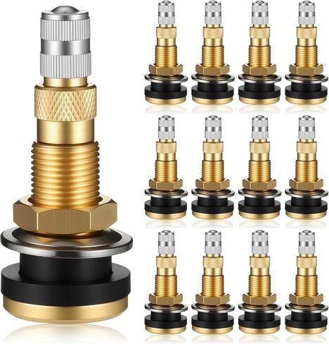 TR618A Tire Valve Stems Heavy-Duty Clamp-in Tubeless 12 Pack Air Liquid Tractor Valve-Stems Metal Valve Stems for Agricultural Tractor Grader 0.625in Valves Hole in Saudi Arabia
