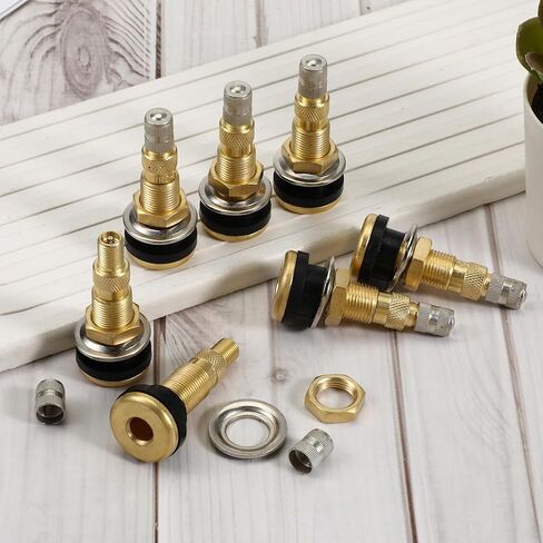 TR618A Tire Valve Stems Heavy-Duty Clamp-in Tubeless 12 Pack Air Liquid Tractor Valve-Stems Metal Valve Stems for Agricultural Tractor Grader 0.625in Valves Hole in Saudi Arabia