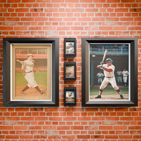 EZ FLIP Frame - Wall Mounted Card | Photo Display with Super Easy Single Finger Flips! 2.5x3.5 inch Reversible Frame for Your MVP Sports, TCG or Baseball Cards. Great Gift for Your Cards, Photos in Saudi Arabia