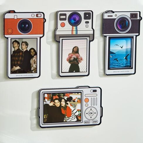 Magnetic Photo Frame Refrigerator for Fujifilm Instax Mini Instant Polaroid Go Instant Film Display,2x2 inch,Photo Magnets for Refrigerator Gifts Back to School Locker Gift,4 Pieces in Saudi Arabia