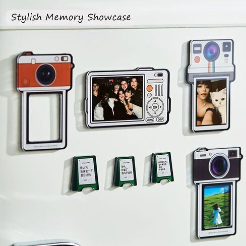 Magnetic Photo Frame Refrigerator for Fujifilm Instax Mini Instant Polaroid Go Instant Film Display,2x2 inch,Photo Magnets for Refrigerator Gifts Back to School Locker Gift,4 Pieces in Saudi Arabia