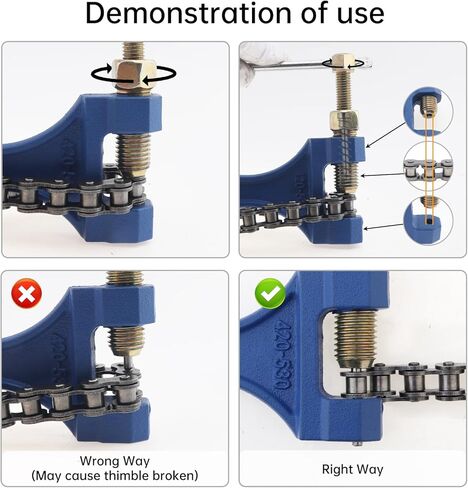Windance Universal Chain Link Breaker لـ 420-530 أداة إصلاح إزالة سلسلة الأسطوانة للدراجات النارية والدراجات النارية والدراجات الترابية ATV Go Kart Scooter Chain Break # 420 428 520 525 528 530 (أزرق) in Saudi Arabia