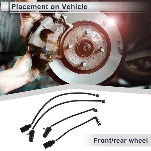 4 Pcs Front Wheel Rear Wheel Brake Pad Wear Sensor No.95B907253 Disc Brake Pad Wear Indicator Sensor for Porsche Macan 2014-2024 in Saudi Arabia
