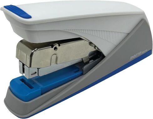 Easy-Flat Stapler Effortlessly Staple 20-25 Sheets with 50% Less Force Features Flat Clinch tech, Anti-Slip Base & Custom Logo Option Durable Steel/ABS Design（Blue and White） in Kuwait