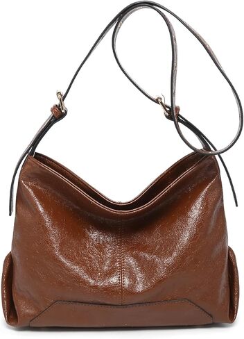 Taylor Vegan Leather Hobo Bag Semi-Gloss Crossbody Purse Shoulder Handbag for Women with Adjustable Strap in Saudi Arabia
